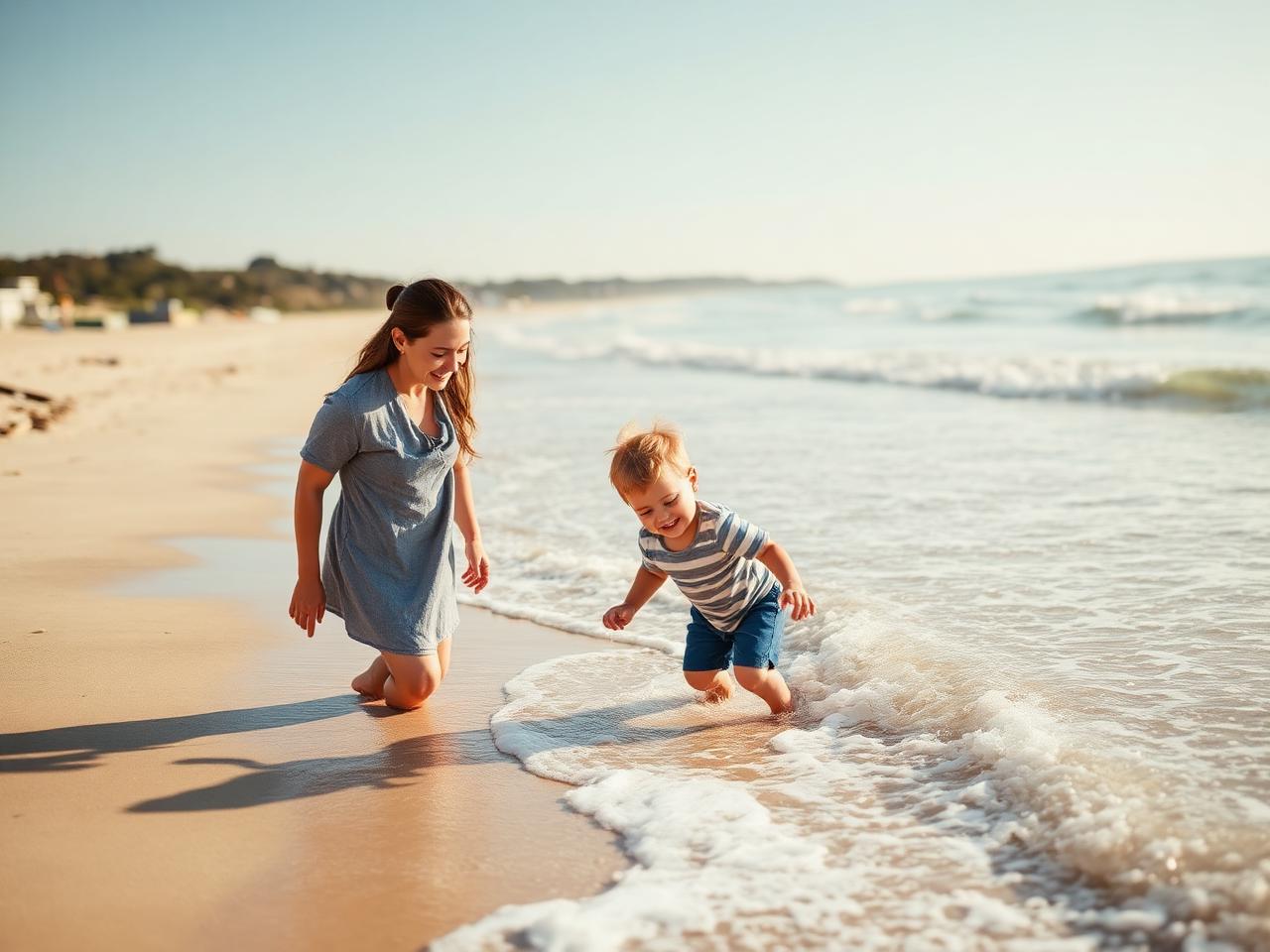 Family at the beach